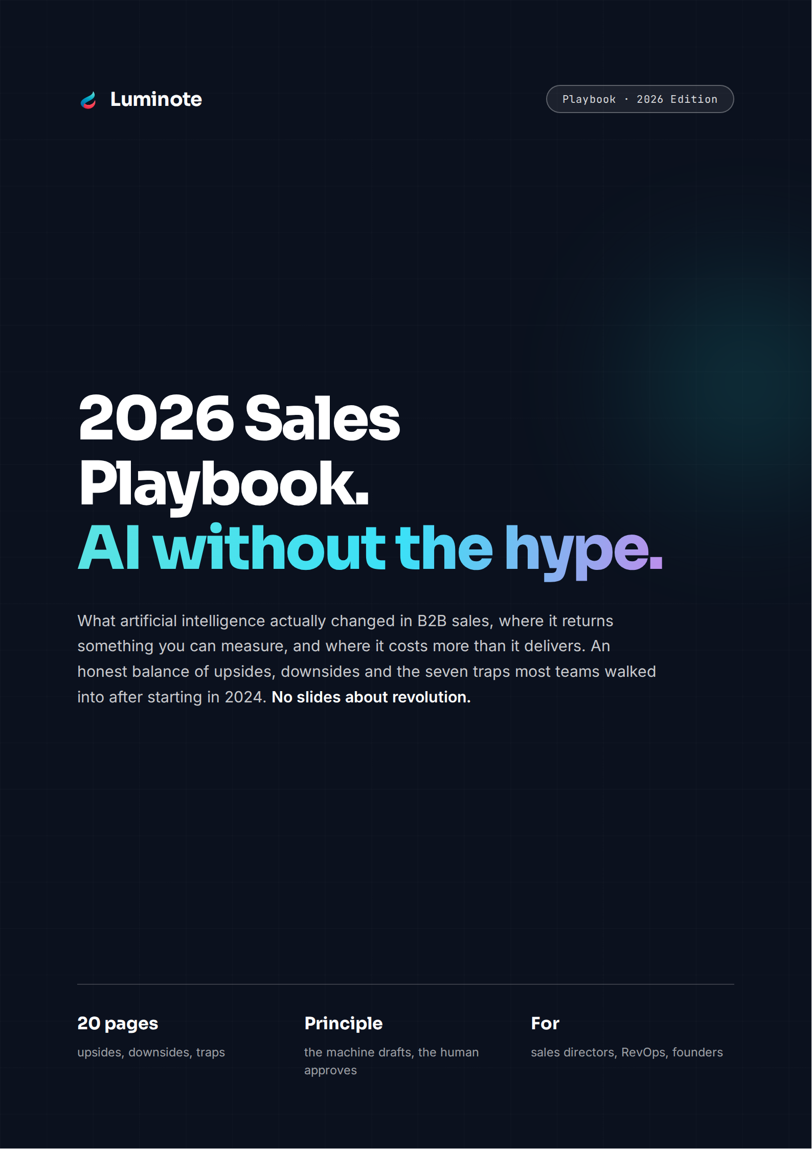 2026 Sales Playbook